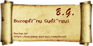 Buzogány Györgyi névjegykártya