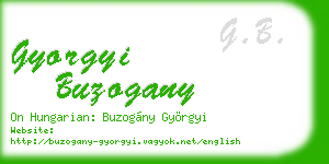 gyorgyi buzogany business card