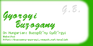 gyorgyi buzogany business card